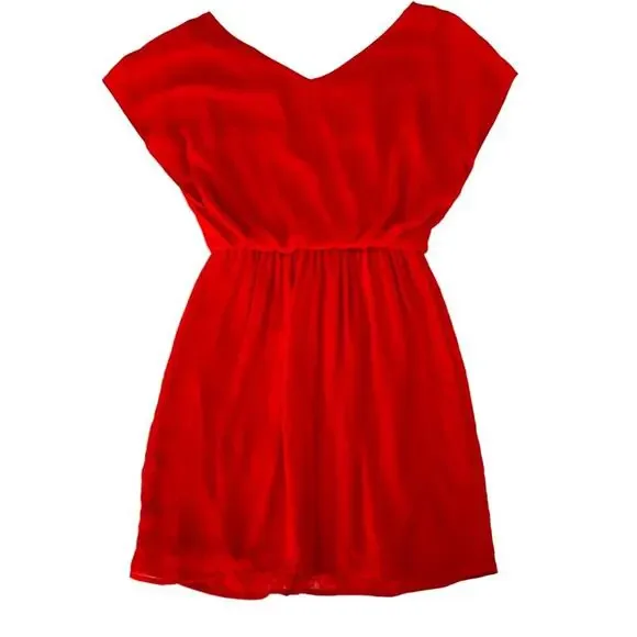 Lush | Red mini dress size small chiffon - Picture 5 of 5